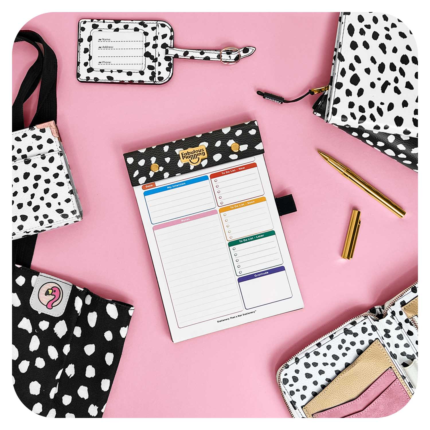 A5 Refill Pad - Dalmatian - Fabulous Planning - A5PAD - DALMAT - LINED