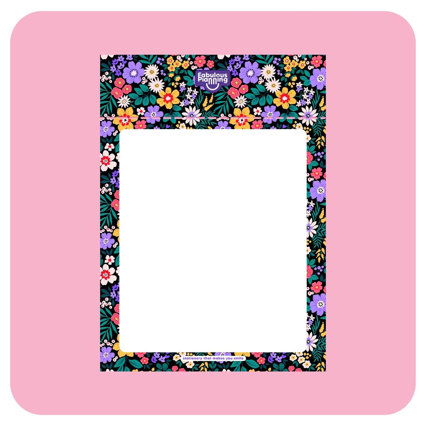 A5 Refill Pad - Floral - Fabulous Planning - A5PAD - FLORAL - BLANK - SCREW - MAG