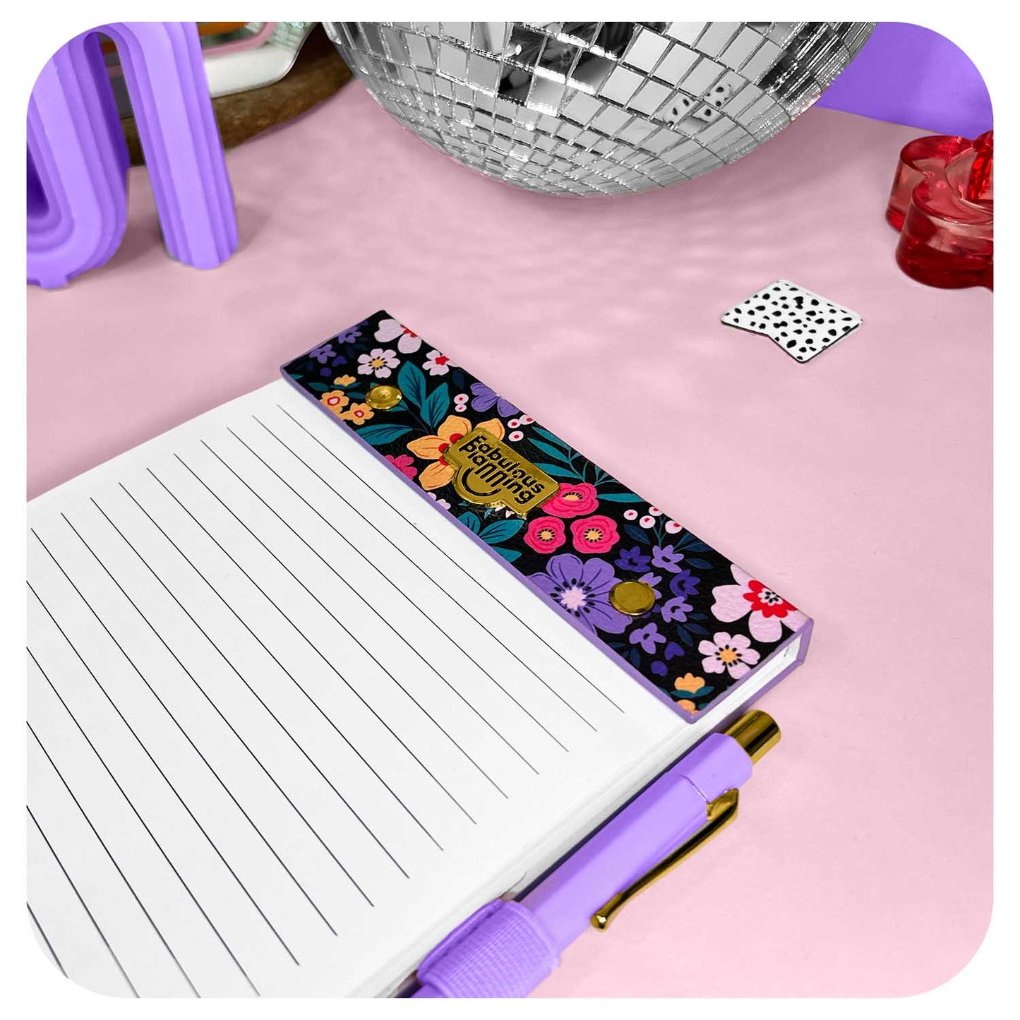 A5 Refill Pad - Floral - Fabulous Planning - A5PAD - FLORAL - LINED