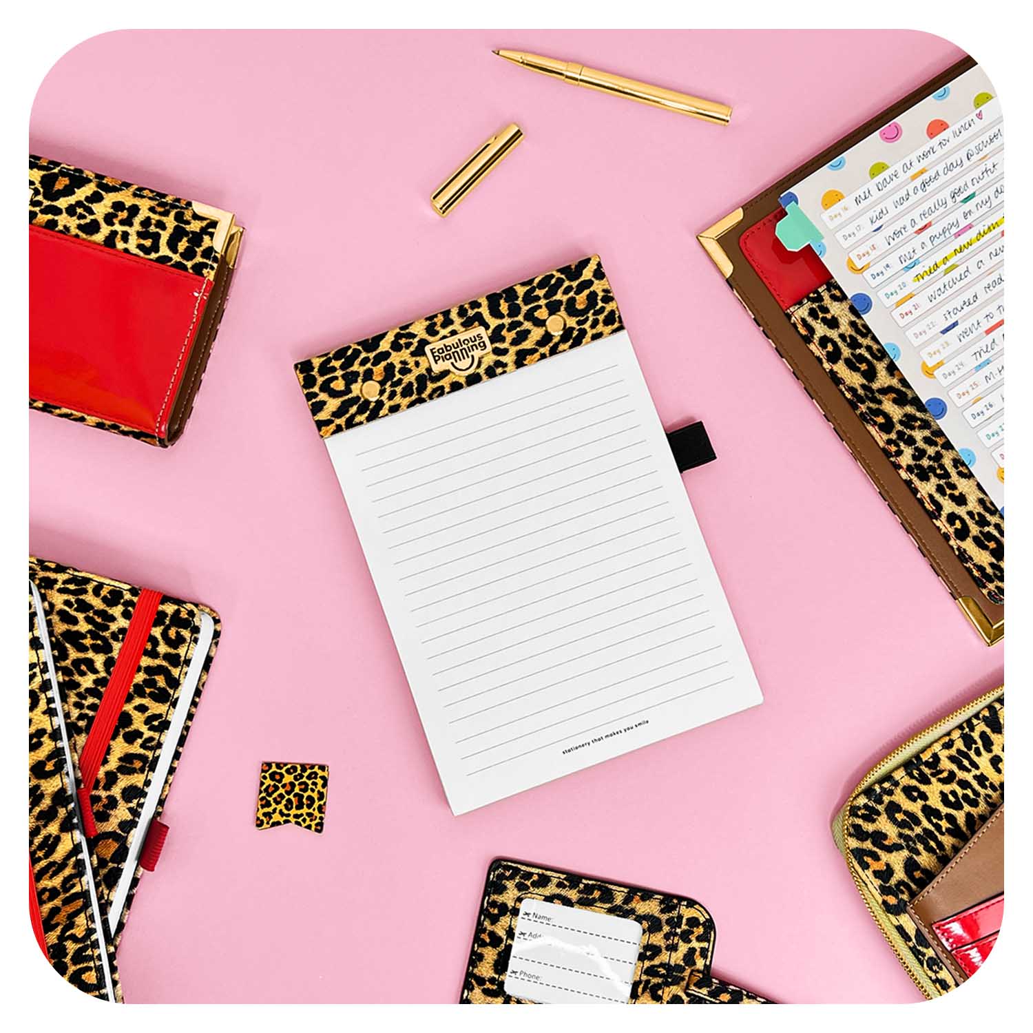 A5 Refill Pad - Leopard - Fabulous Planning - A5PAD - LEOP - LINED