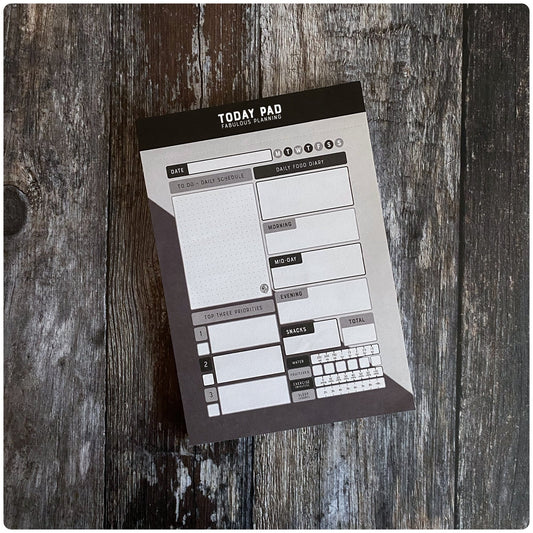 A5 - Today Pad - Charcoal Grey - Fabulous Planning - A5 - TODAYPAD - CHARCOAL