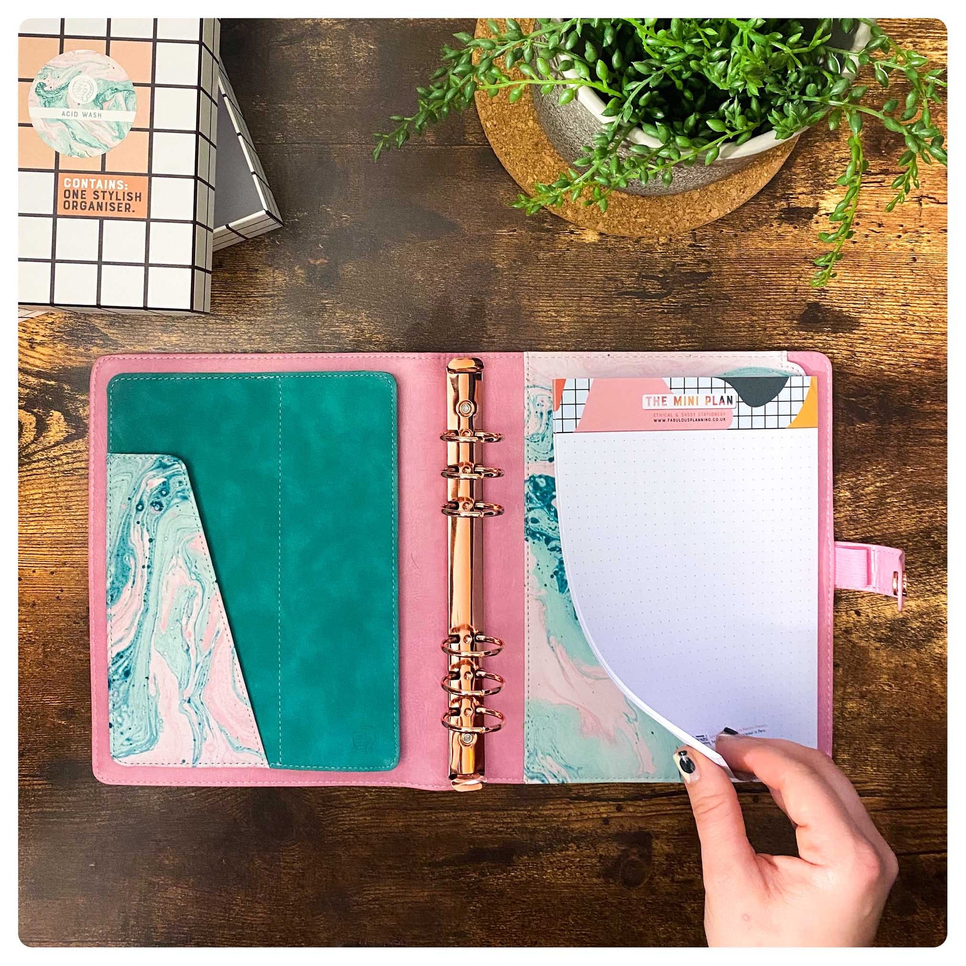 Acid Wash Organiser - Undated Daily Diary P3 - Fabulous Planning - FO - ACIWASH - PD - EET