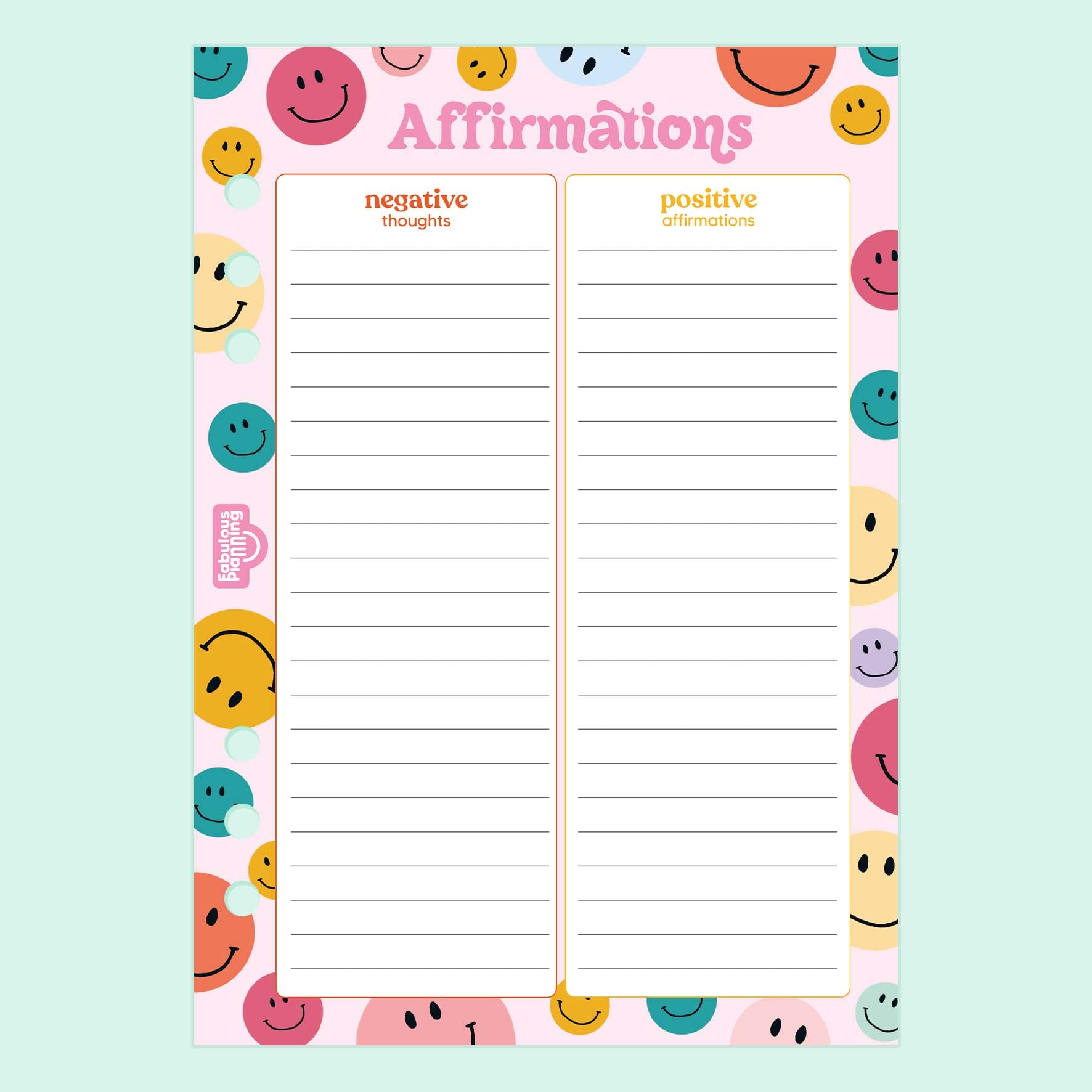 Affirmations Insert - Fabulous Planning - P5 - INS - AFFIRMATIONS - 13S