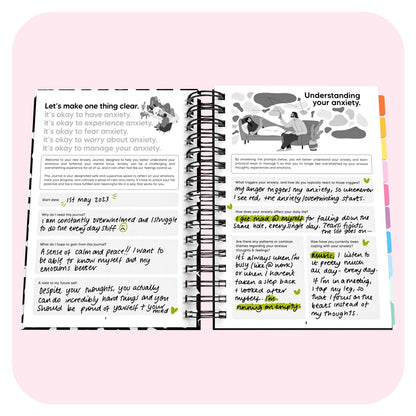 Anxiety Life Journal - Fabulous Planning - SPIRAL - ANXIETY - DALMATIAN