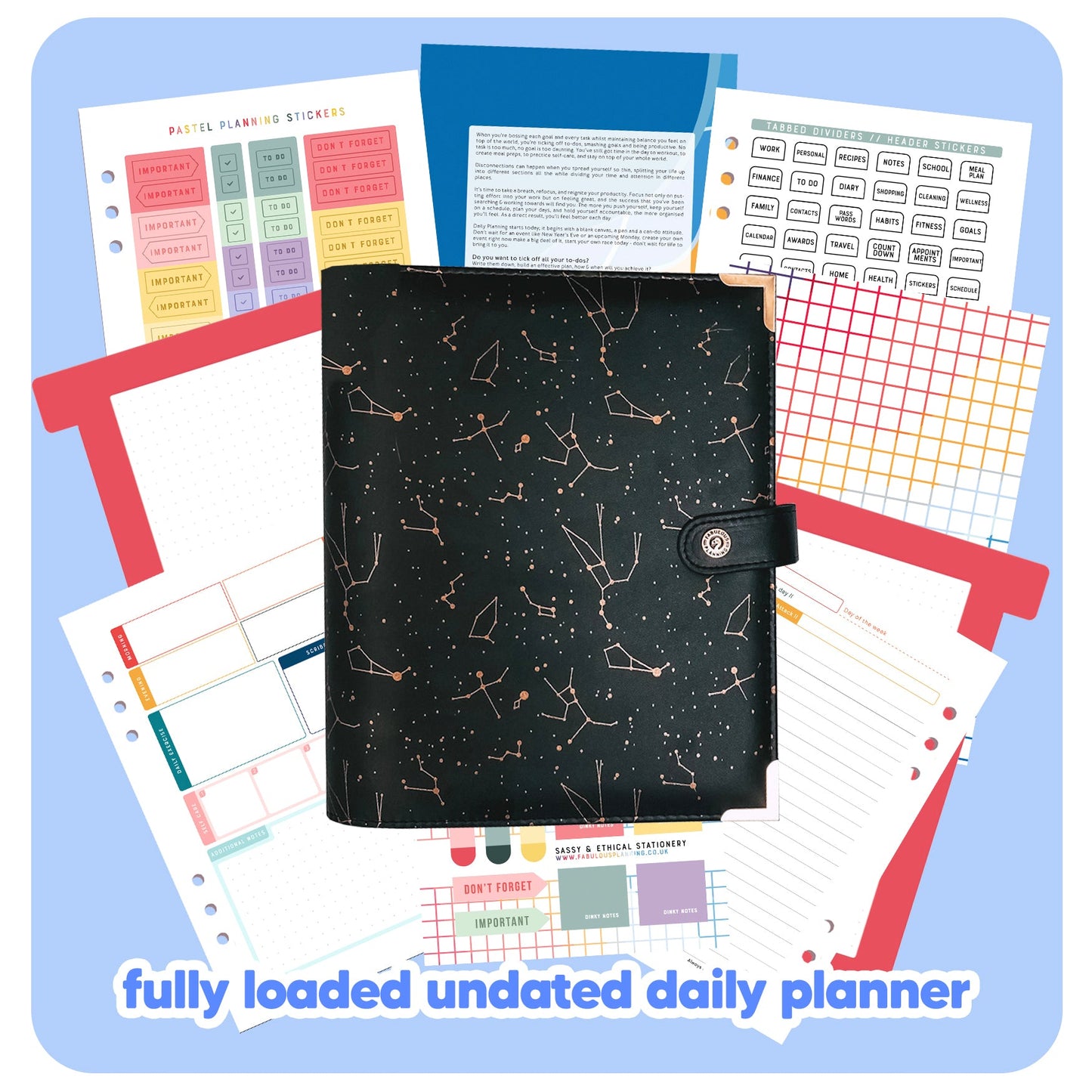 Astronomy Organiser - Undated Daily Diary P3 - Fabulous Planning - FO - ASTRONOMY - PD - NMP