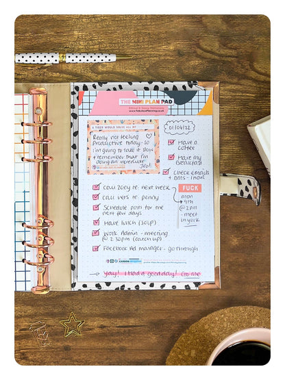 Black Marble - Food Diary Organiser P3 - Fabulous Planning - FO - BLACKM - CAL - NMP