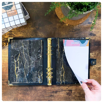 Black Marble Organiser - Undated Daily Diary P3 - Fabulous Planning - FO - BLACKMARBLE - PD - EET