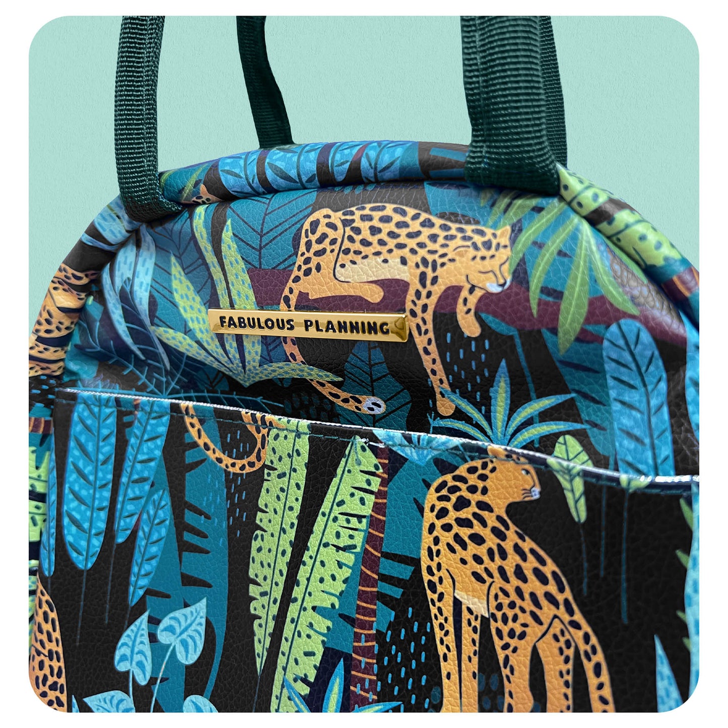 Botanical Cheetah Lunch Bag - Fabulous Planning - LUNCH - BOCHEETAH