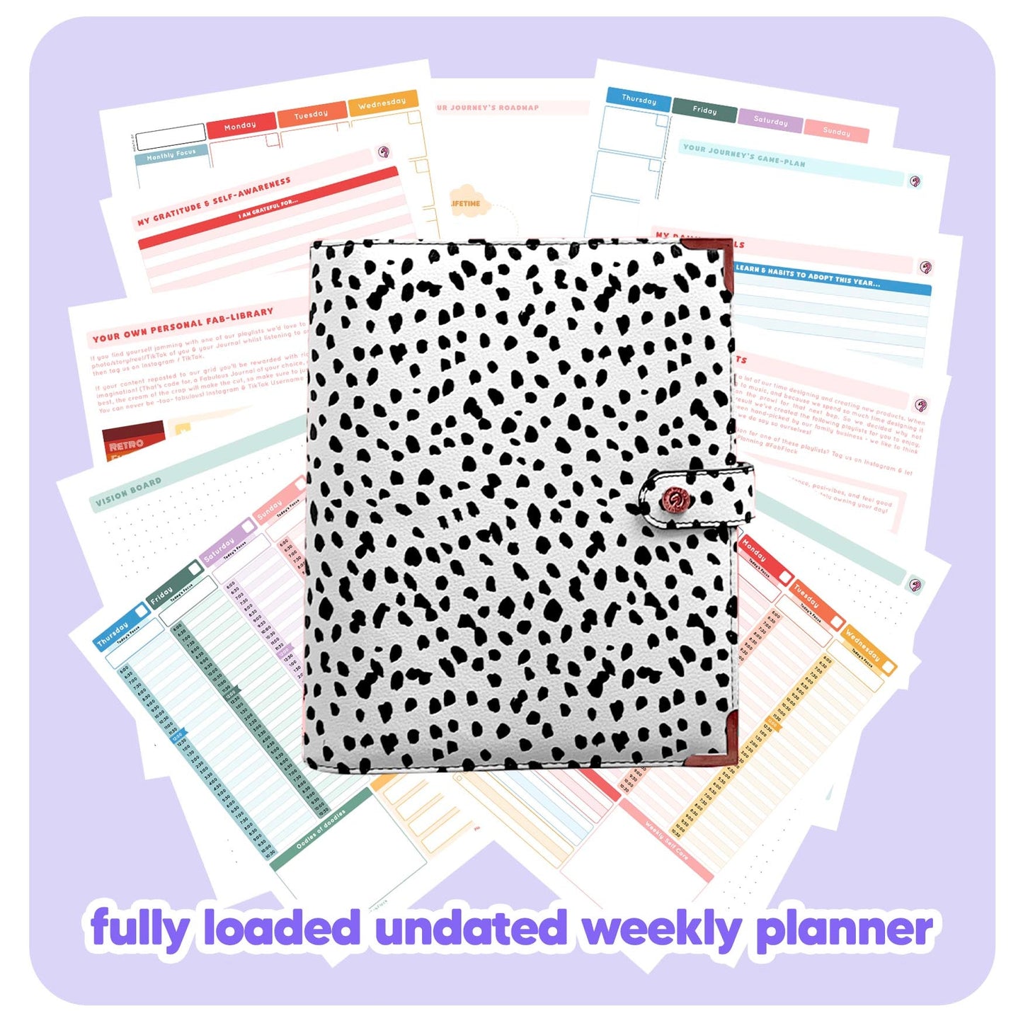 Dalmatian - Undated Weekly "2024" Organiser - Fabulous Planning - FO - DALMAT - UW - NMP