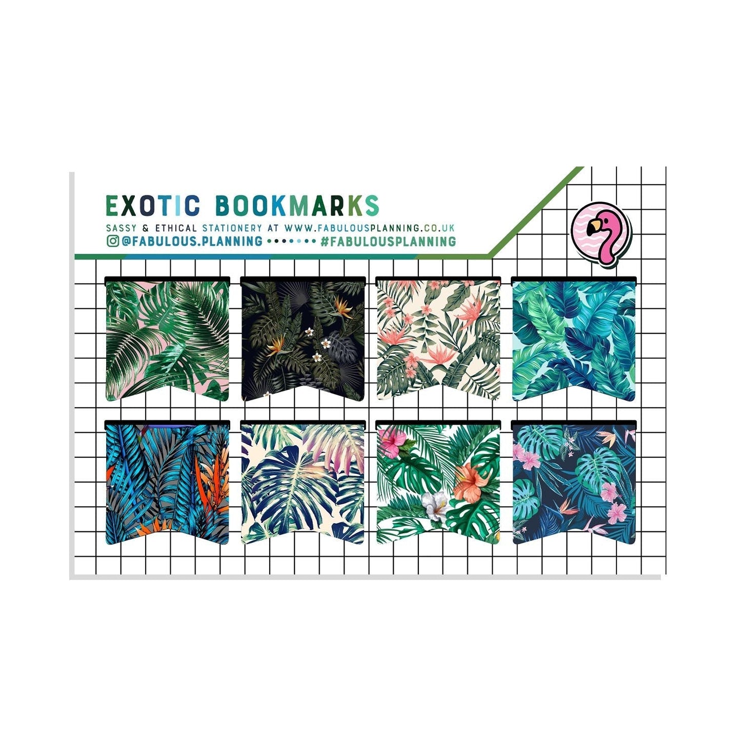 Exotic Bookmarks - Freebie - Fabulous Planning - EXOTIC - BOOKMARKS - Freebie