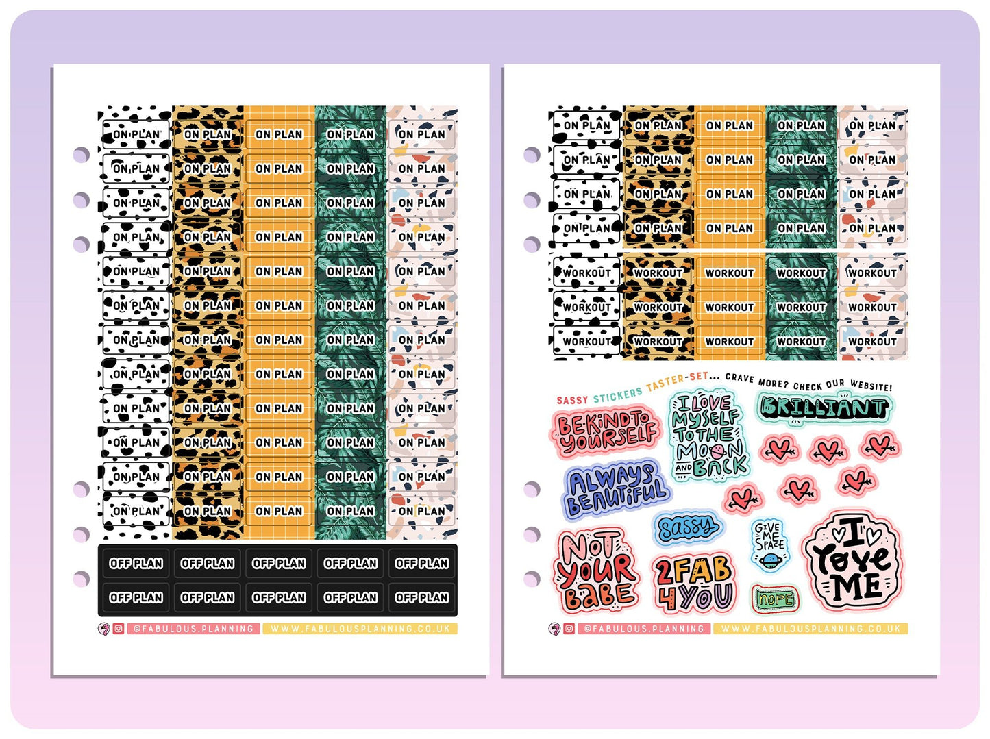 Exotic On & Off Plan Stickers - Fabulous Planning - EXOTIC - OPS - WS