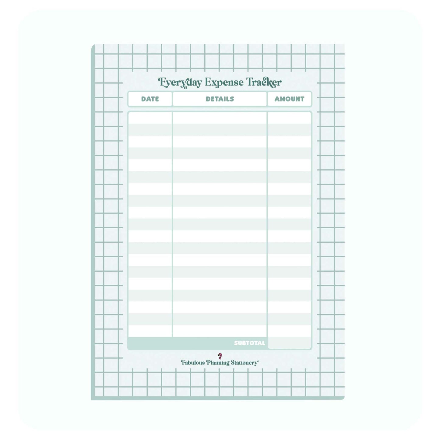 Expenses Slide Pad - Fabulous Planning - EXPENSE - SLIDE - Q1