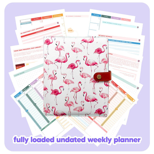 Flamingo - Undated Weekly "2024" Organiser - Fabulous Planning - FO - FLAMIN - UW - NMP