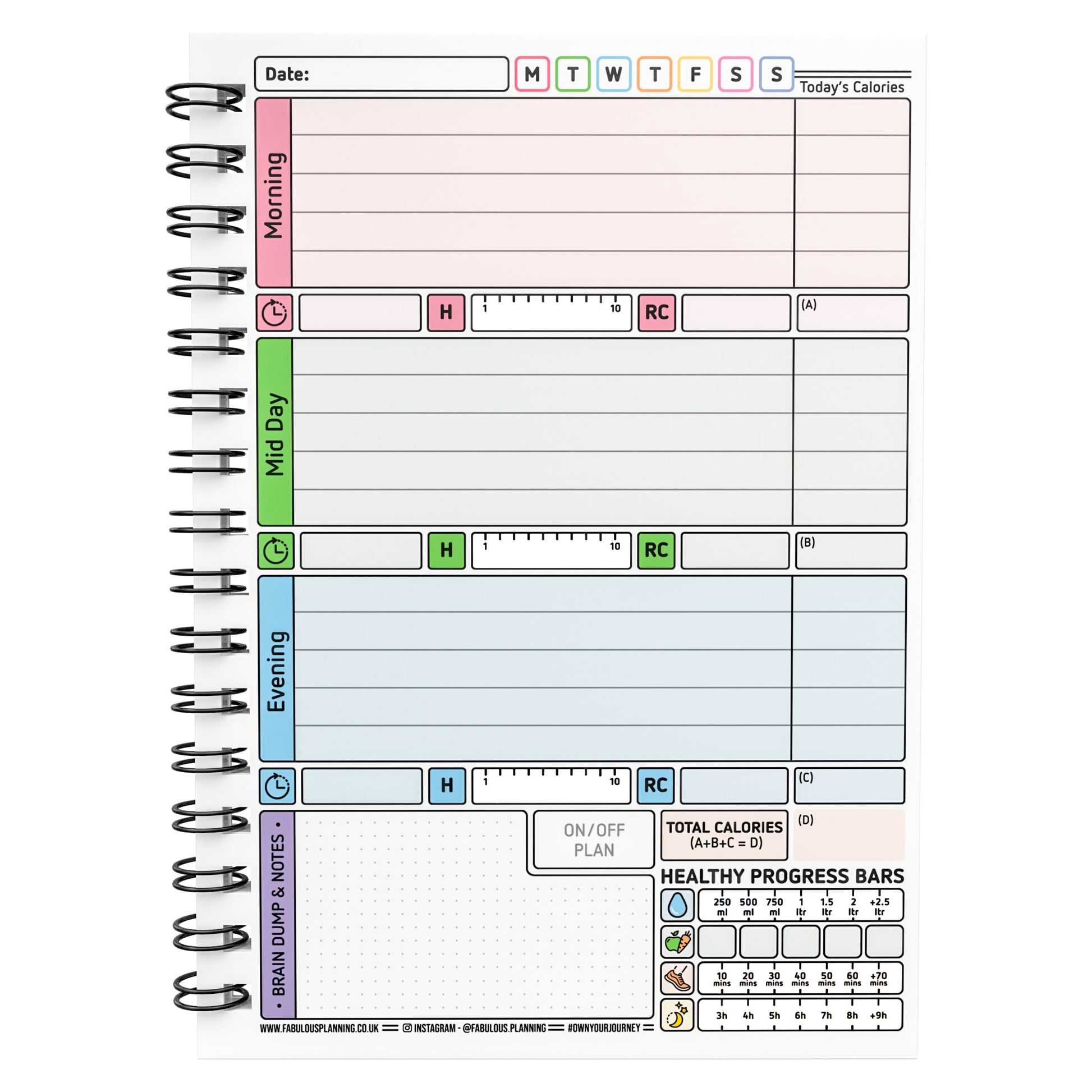 Food Diary - C10 - Calorie Counting - Fabulous Planning - [W] 3MTH - CAL - C10+