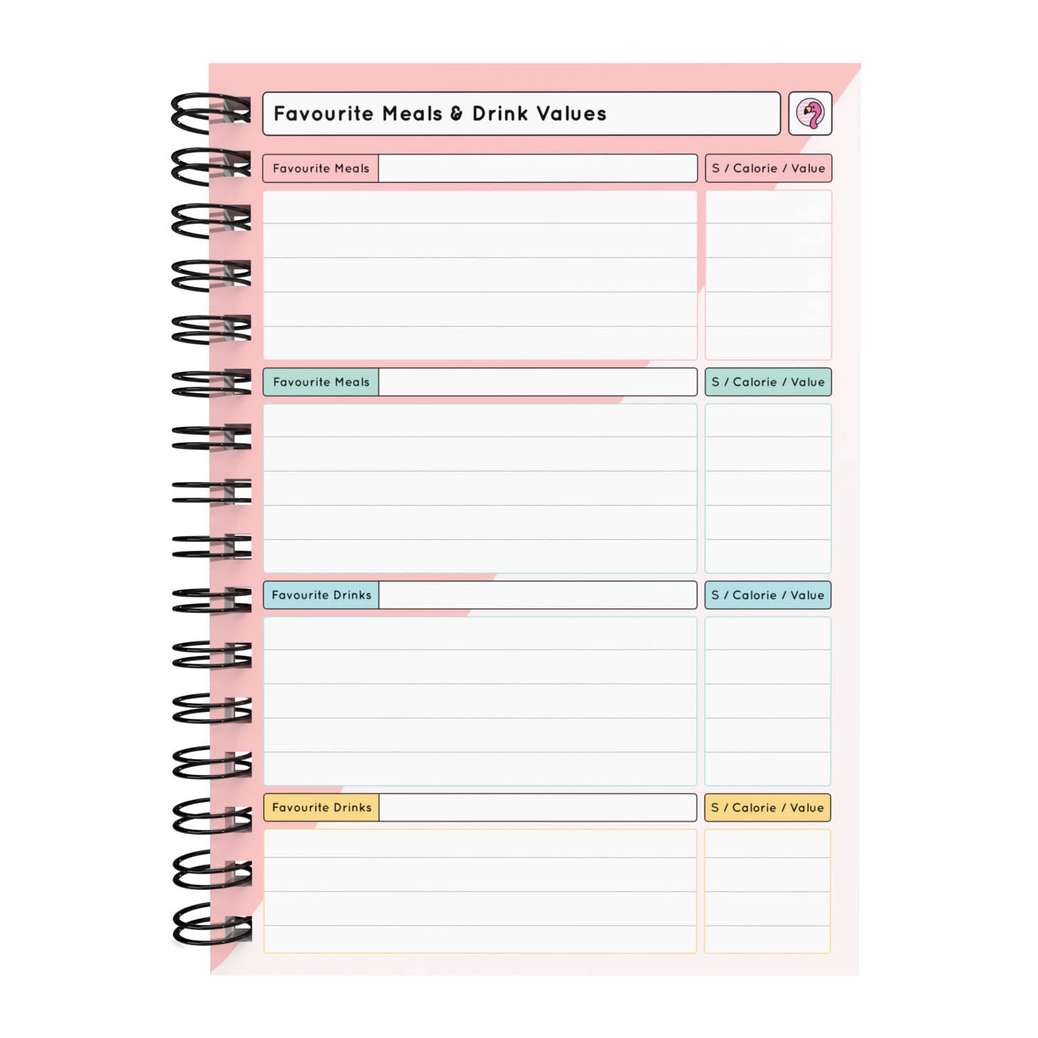 Food Diary - C4 - Slimming World Compatible - Spacious - Fabulous Planning - [W] 7WK - SP3 - C4+