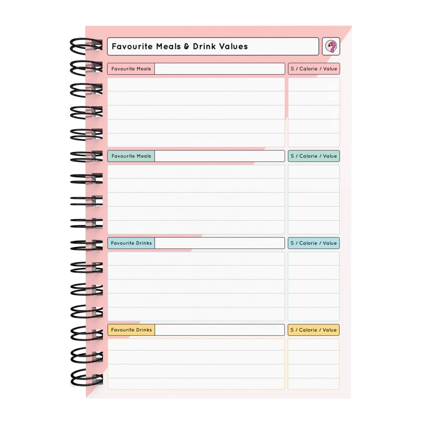 Food Diary - C64 - Slimming World Compatible - Compact - Fabulous Planning - [W] 3MTH - SW2 - C64+