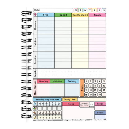 Food Diary - C64 - Slimming World Compatible - Compact - Fabulous Planning - [W] 3MTH - SW2 - C64+