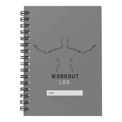 Gym Diary - Workout Log - Male Silhouette Grey - Fabulous Planning - A5 - XL - GYMDIARY - C2