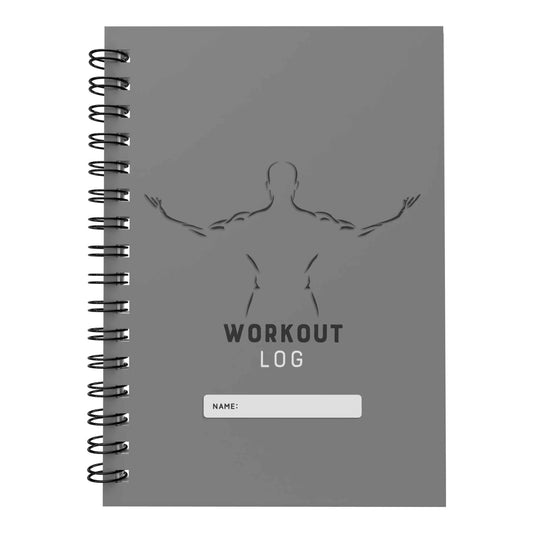 Gym Diary - Workout Log - Male Silhouette Grey - Fabulous Planning - A5 - XL - GYMDIARY - C2