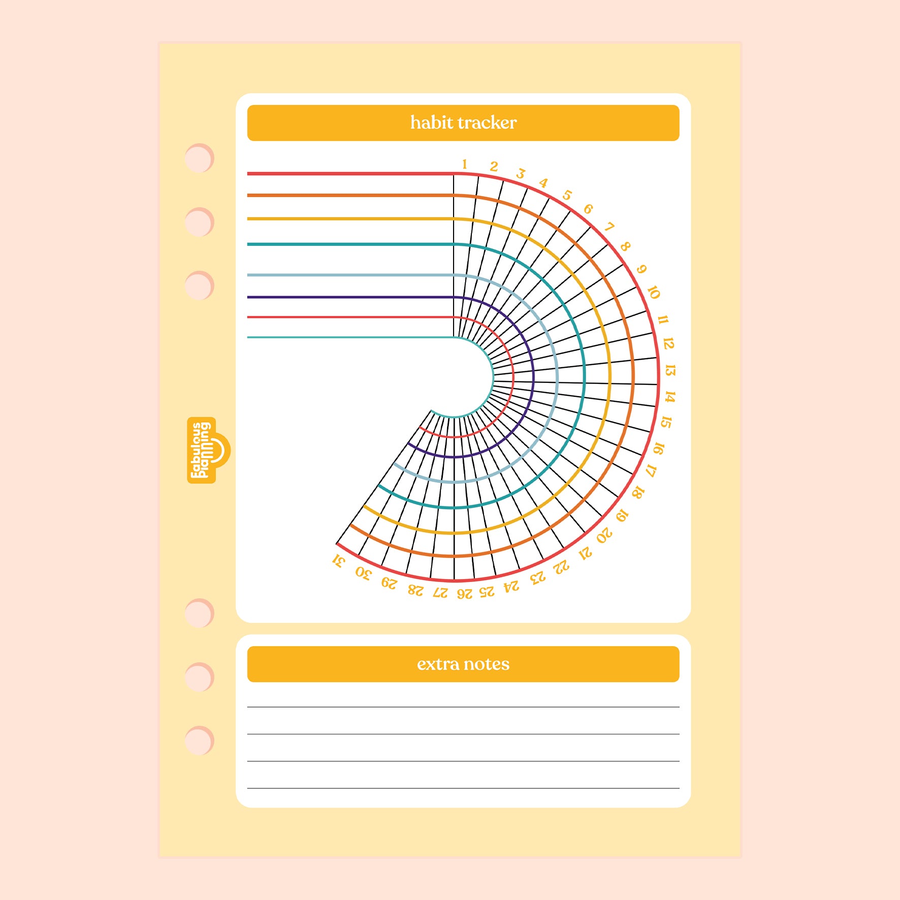 Habit Tracker Insert - Fabulous Planning - P5 - INS - HABIT - 6S