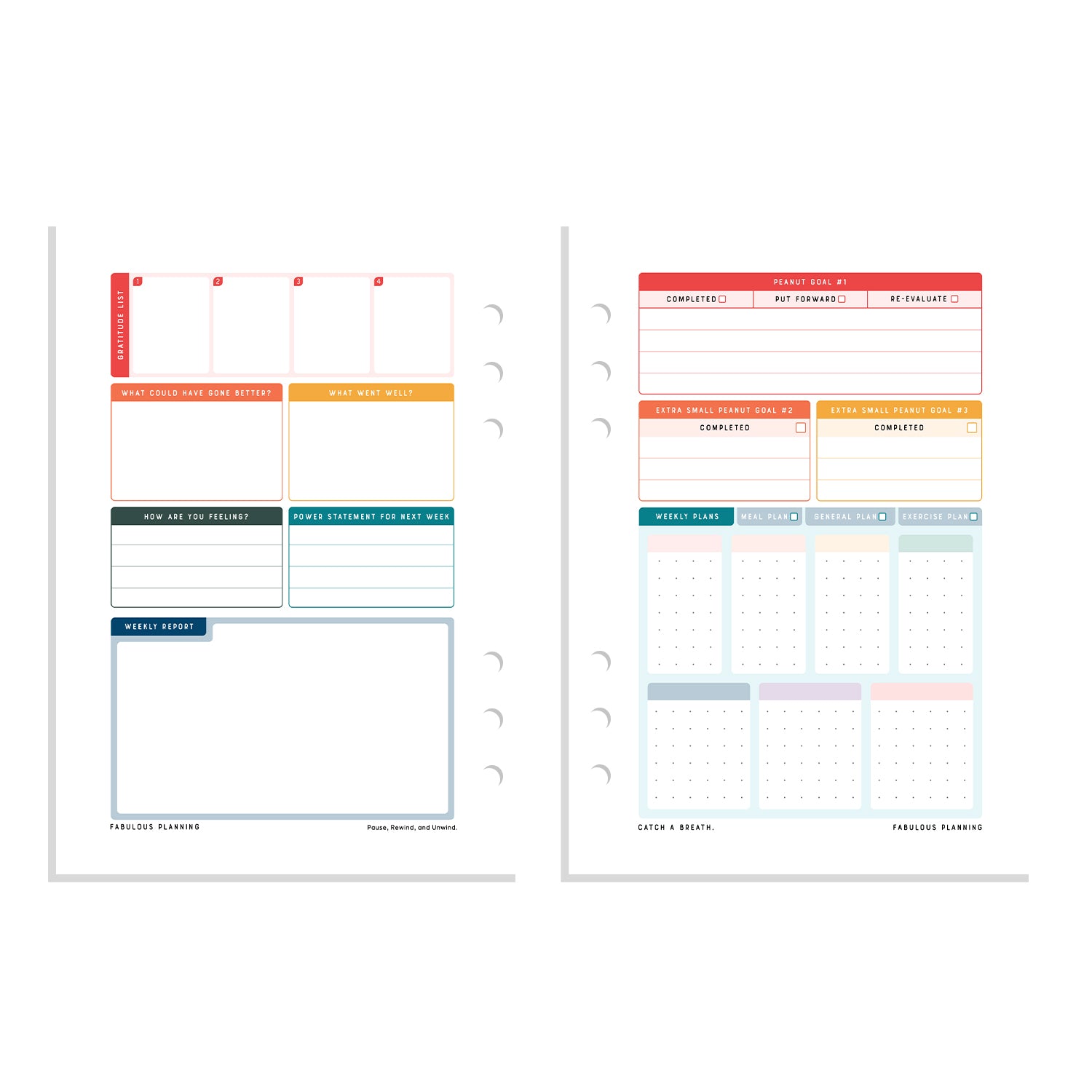 Honeycomb Organiser - Undated Daily Diary P3 - Fabulous Planning - FO - HONEY - PD - EET