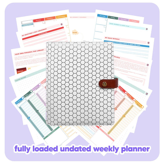 Honeycomb - Undated Weekly "2024" Organiser - Fabulous Planning - FO - HONEY - UW - NMP