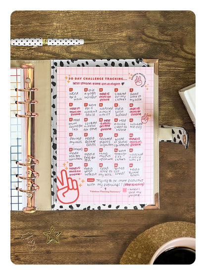 Jade Geometric - Food Diary Organiser P3 - Fabulous Planning - FO - JADEGEO - CAL - NMP