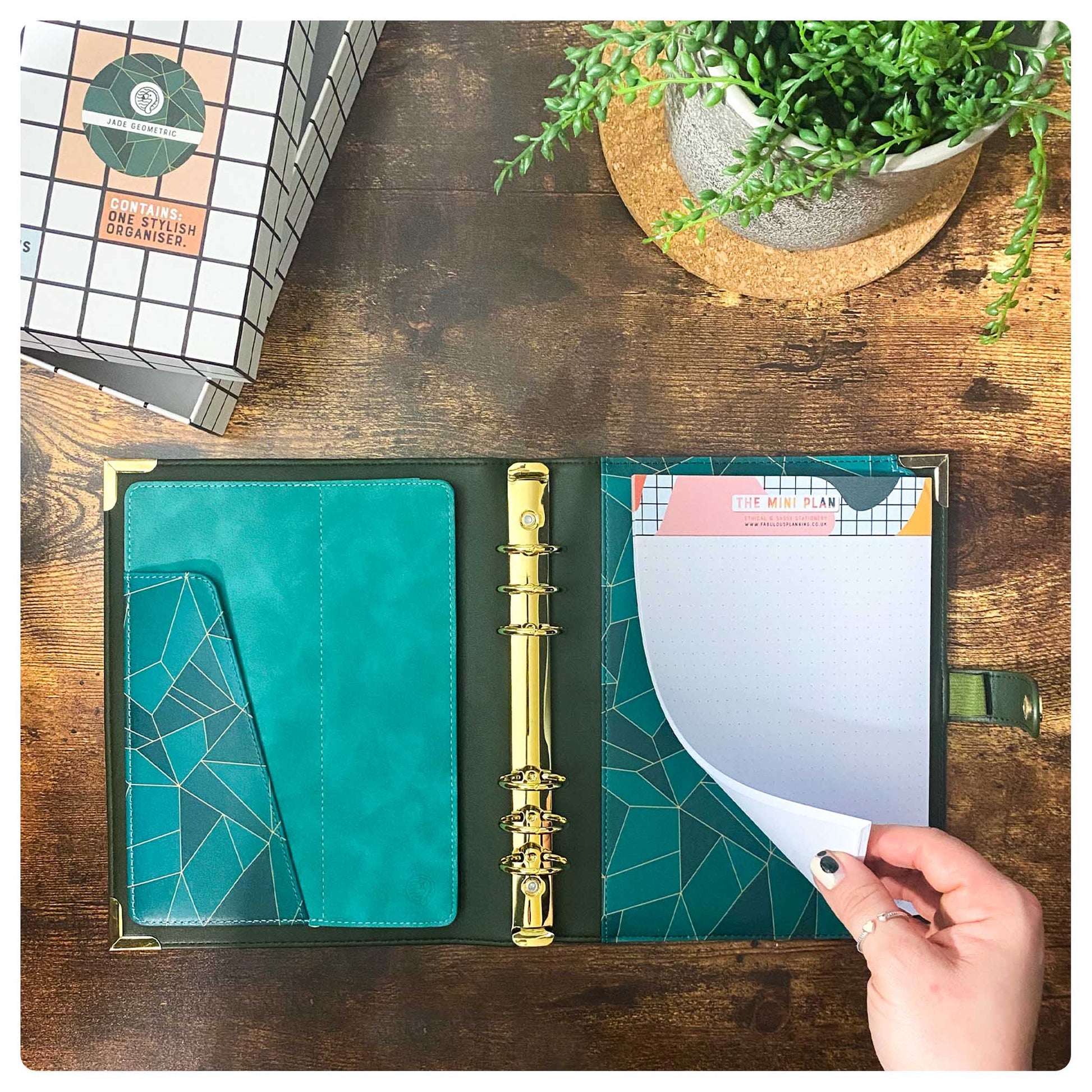 Jade Geometric - Food Diary Organiser P3 - Fabulous Planning - FO - JADEGEO - CAL - NMP