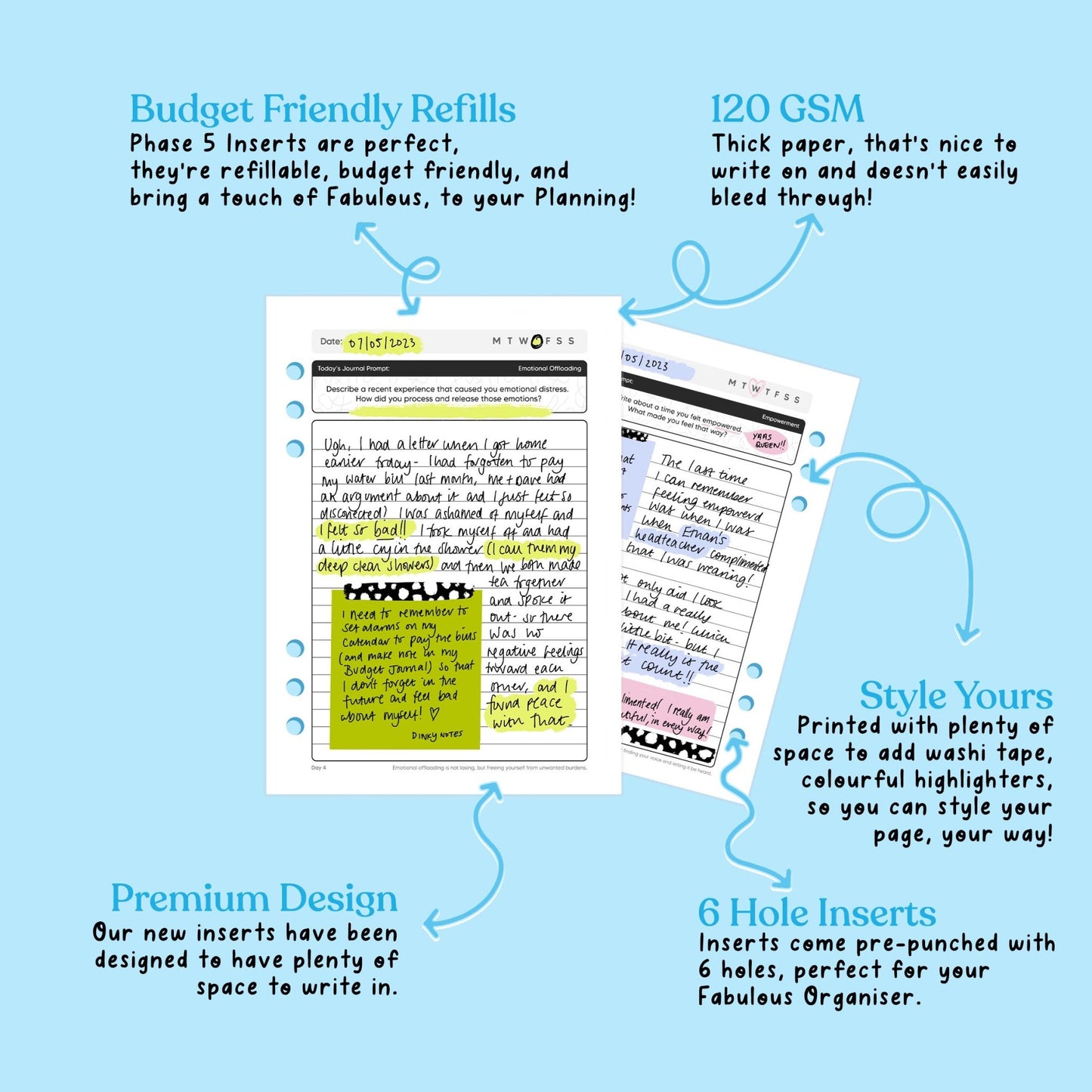 Journal Prompt Insert - Fabulous Planning - P5 - INS - PROMPT - REVERSEDALMATIAN