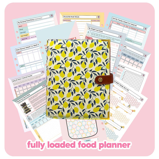 Lemonade - Food Diary Organiser P3 - Fabulous Planning - FO - P3 - LEMON - CAL - NMPP