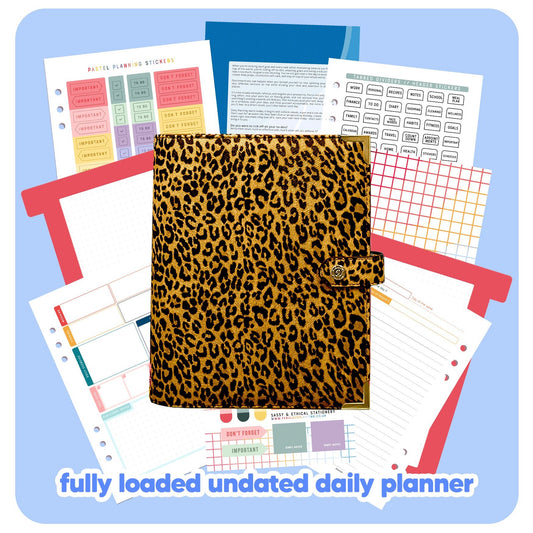 Leopard Organiser - Undated Daily Diary P3 - Fabulous Planning - FO - LEOPARD - PD - NMP