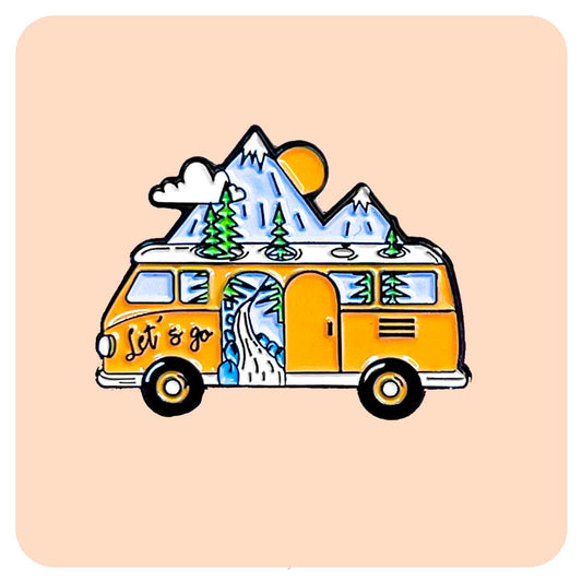 Let's Go Camper Van Enamel Pin - Fabulous Planning - PIN - 55 - PLASTIC