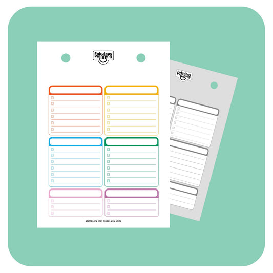 Pad Refill - To Do List - Fabulous Planning - PAD - REFILL - TODOLIST