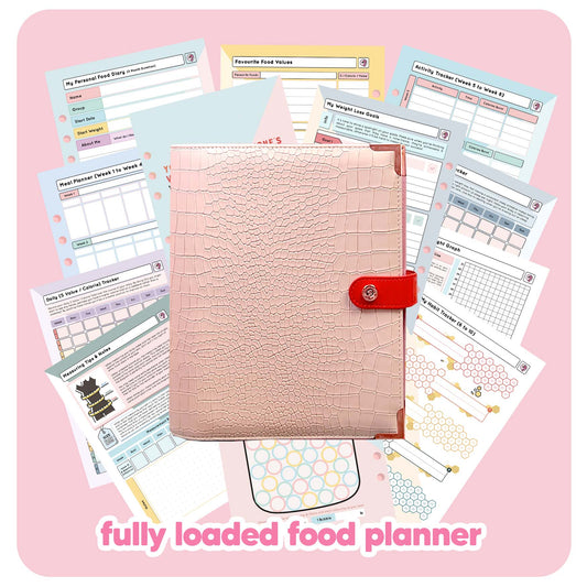 Pink Crocodile - Food Diary Organiser P3 - Fabulous Planning - FO - PINKCROC - CAL - NMP