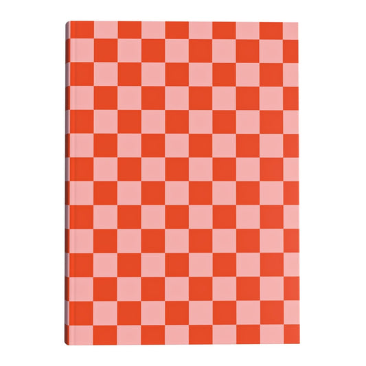 Pink Grid - A5 Paperback Notebook - Fabulous Planning - PAPER - LINED - REDGRID