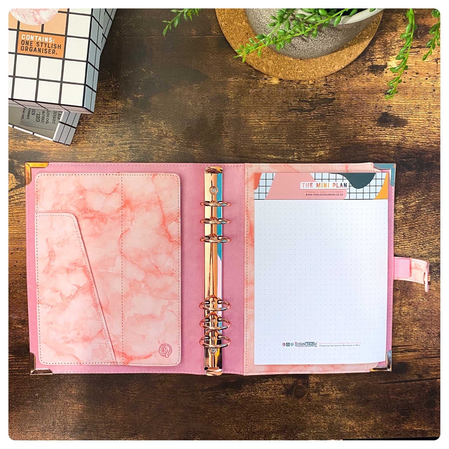 Pink Marble Organiser - Undated Daily Diary P3 - Fabulous Planning - FO - PINKMARBLE - PD - EET