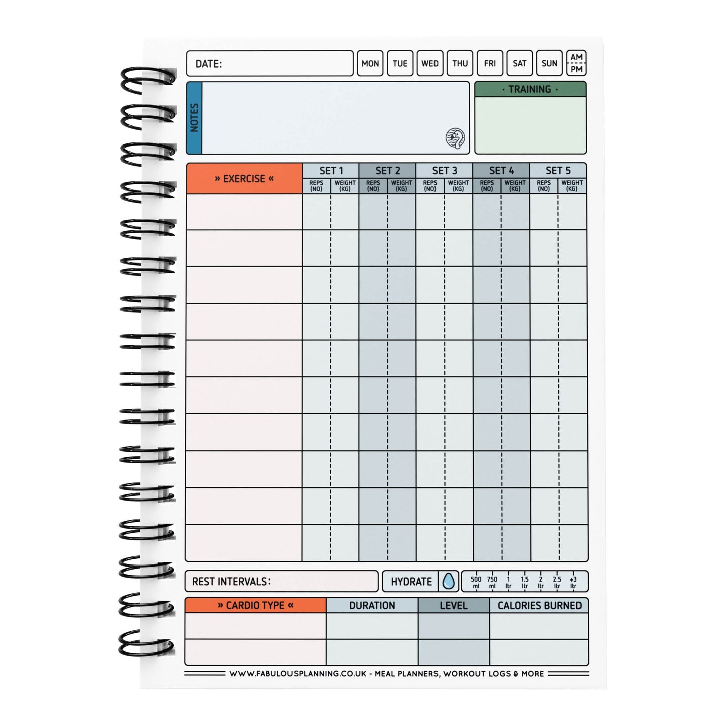 Pocket Size Workout Log - Cover 2 - Fabulous Planning - A6 - XS - GYM - C11
