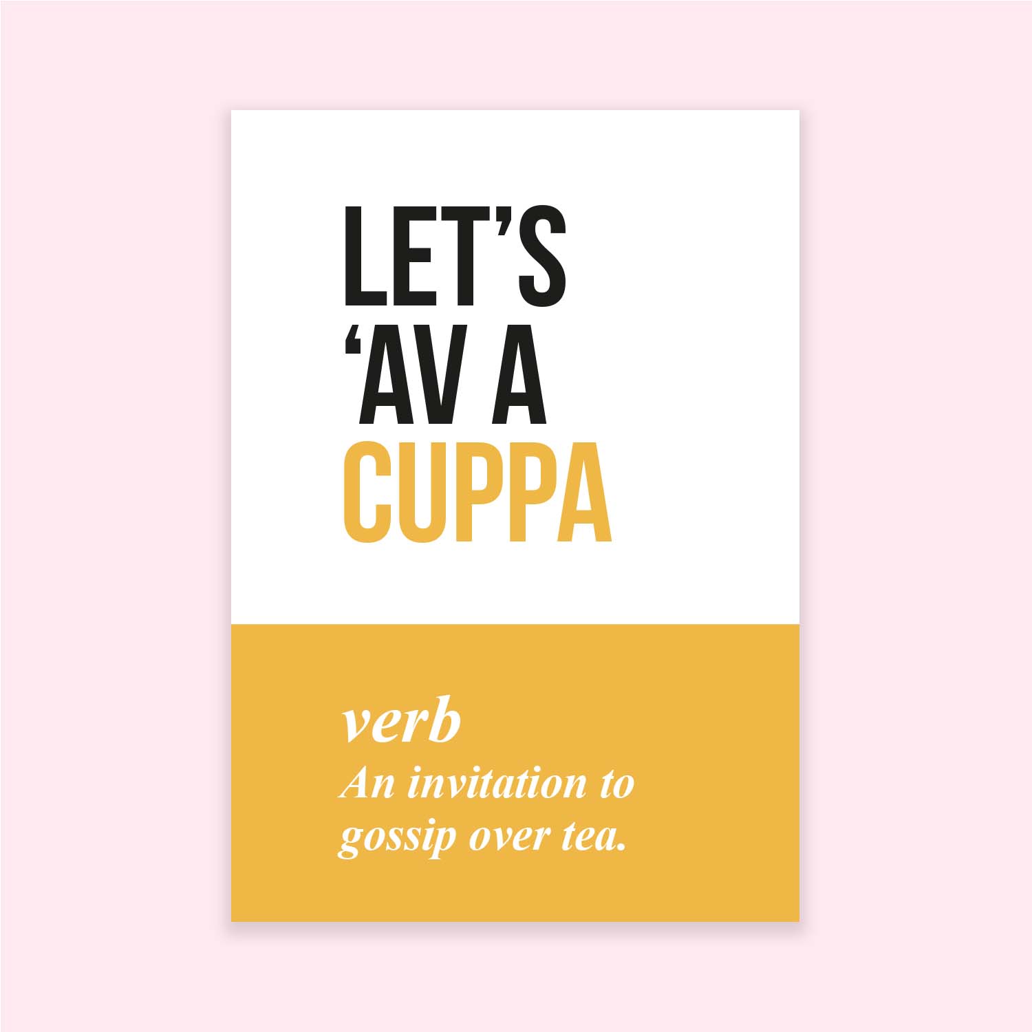 Posi Posters - Yorkshire "Av A Cuppa" - Fabulous Planning - A4 - POSIPOST - YS1