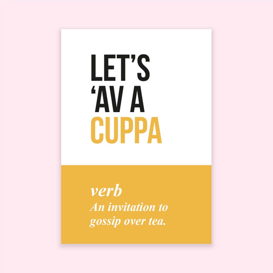 Posi Posters - Yorkshire "Av A Cuppa" - Fabulous Planning - A4 - POSIPOST - YS1