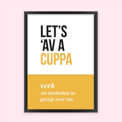 Posi Posters - Yorkshire "Av A Cuppa" - Fabulous Planning - A4 - POSIPOST - YS2