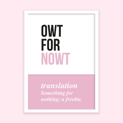 Posi Posters - Yorkshire "Owt For Nowt" - Fabulous Planning - A4 - POSIPOST - YS3