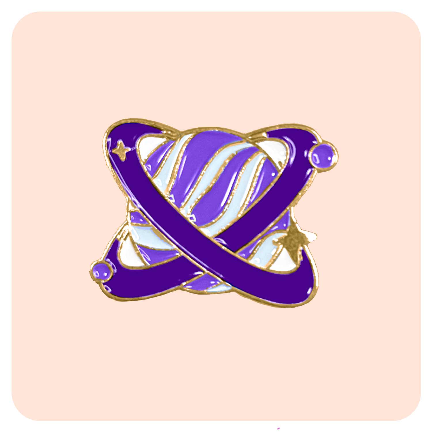 Purple Planet Enamel Pin - Fabulous Planning - PIN - 149 - PLASTIC