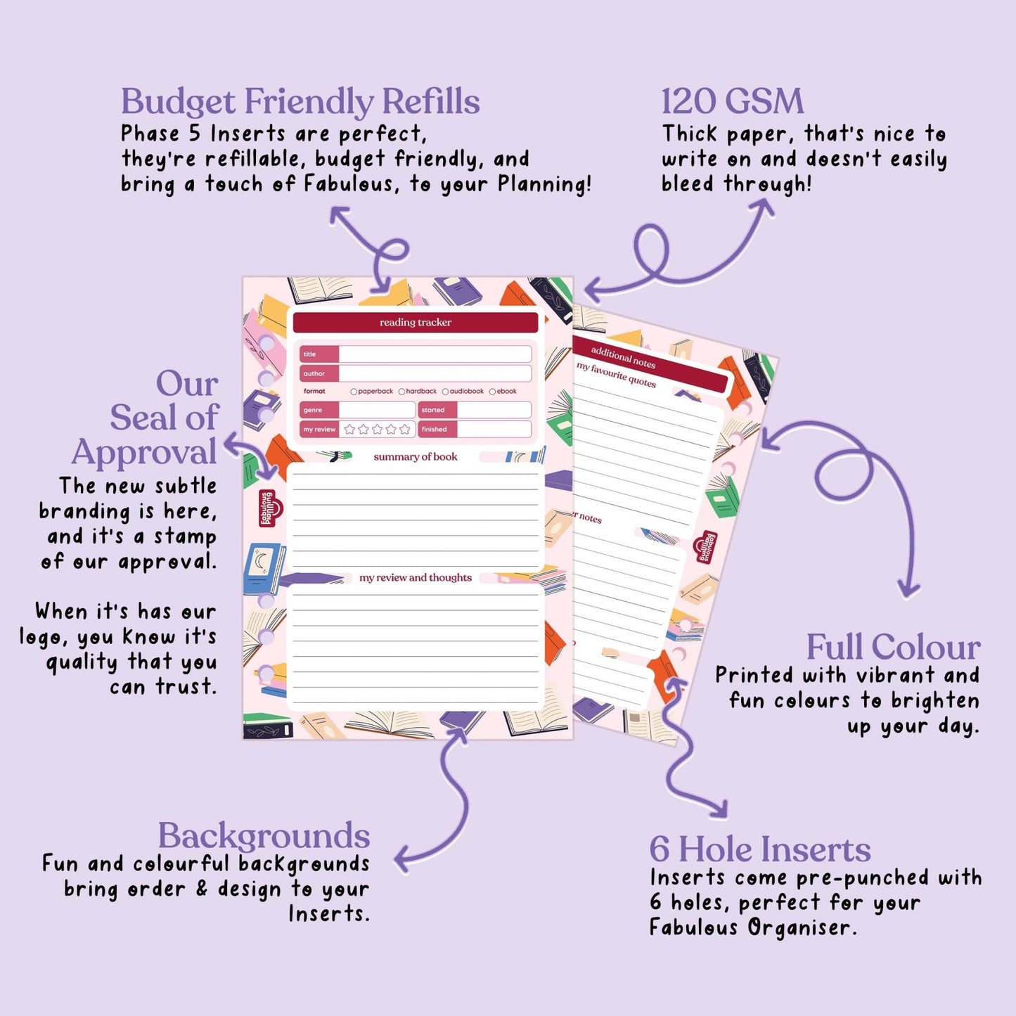 Reading Tracker Insert - Fabulous Planning - P5 - INS - READING - 13S