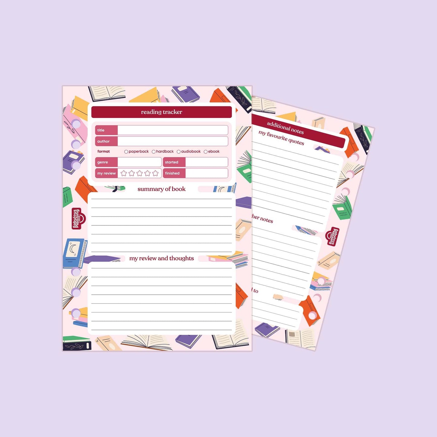 Reading Tracker Insert - Fabulous Planning - P5 - INS - READING - 13S