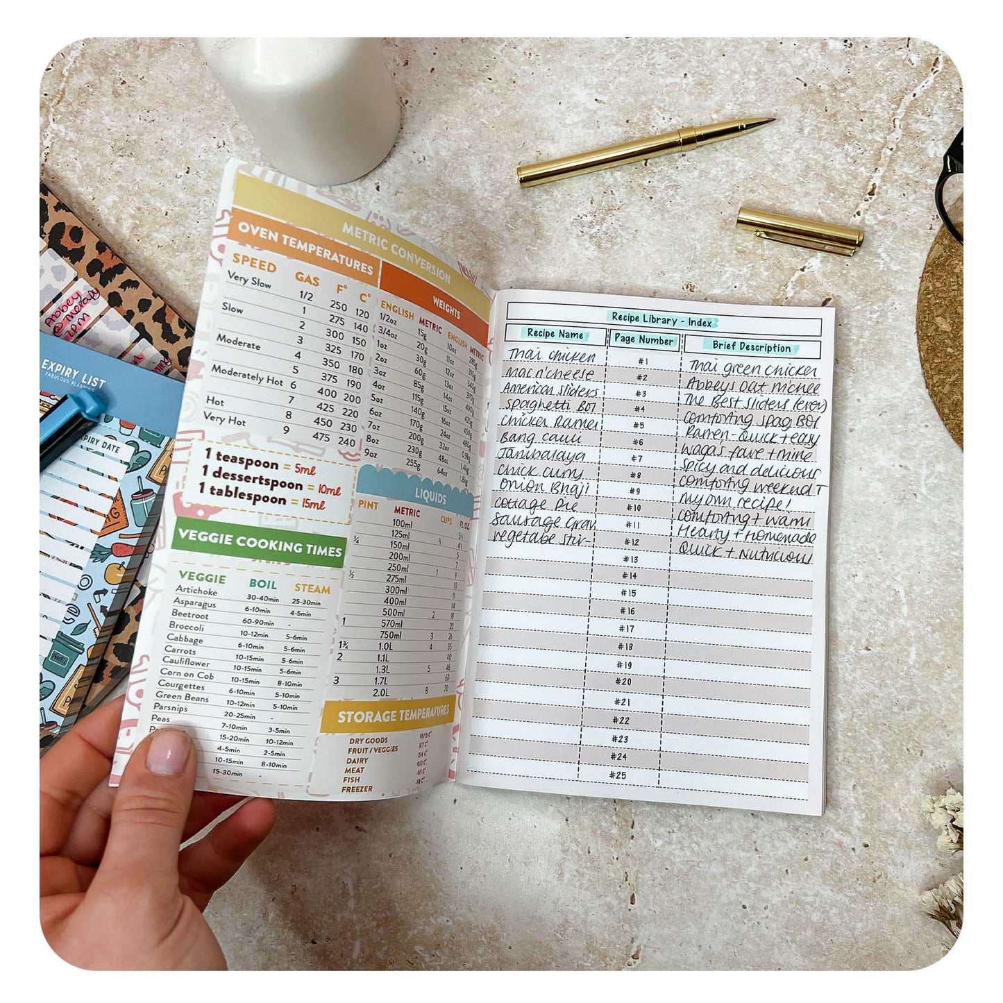 Recipe Log - Fabulous Planning - Saddle - Recipe - Log - Q1