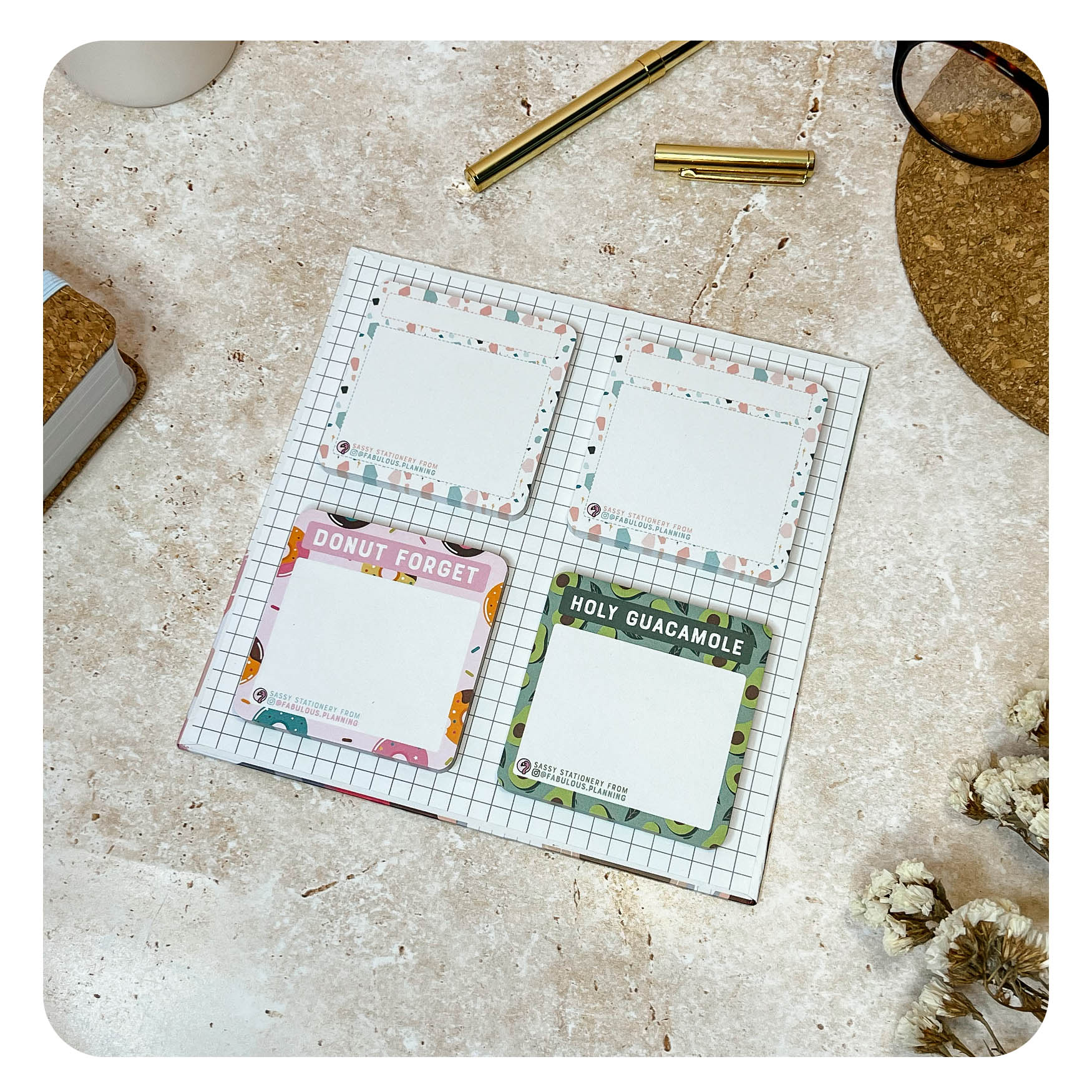 Sassy Sticky Notes - Rounded Rectangles - Seconds - Fabulous Planning - SN - S1