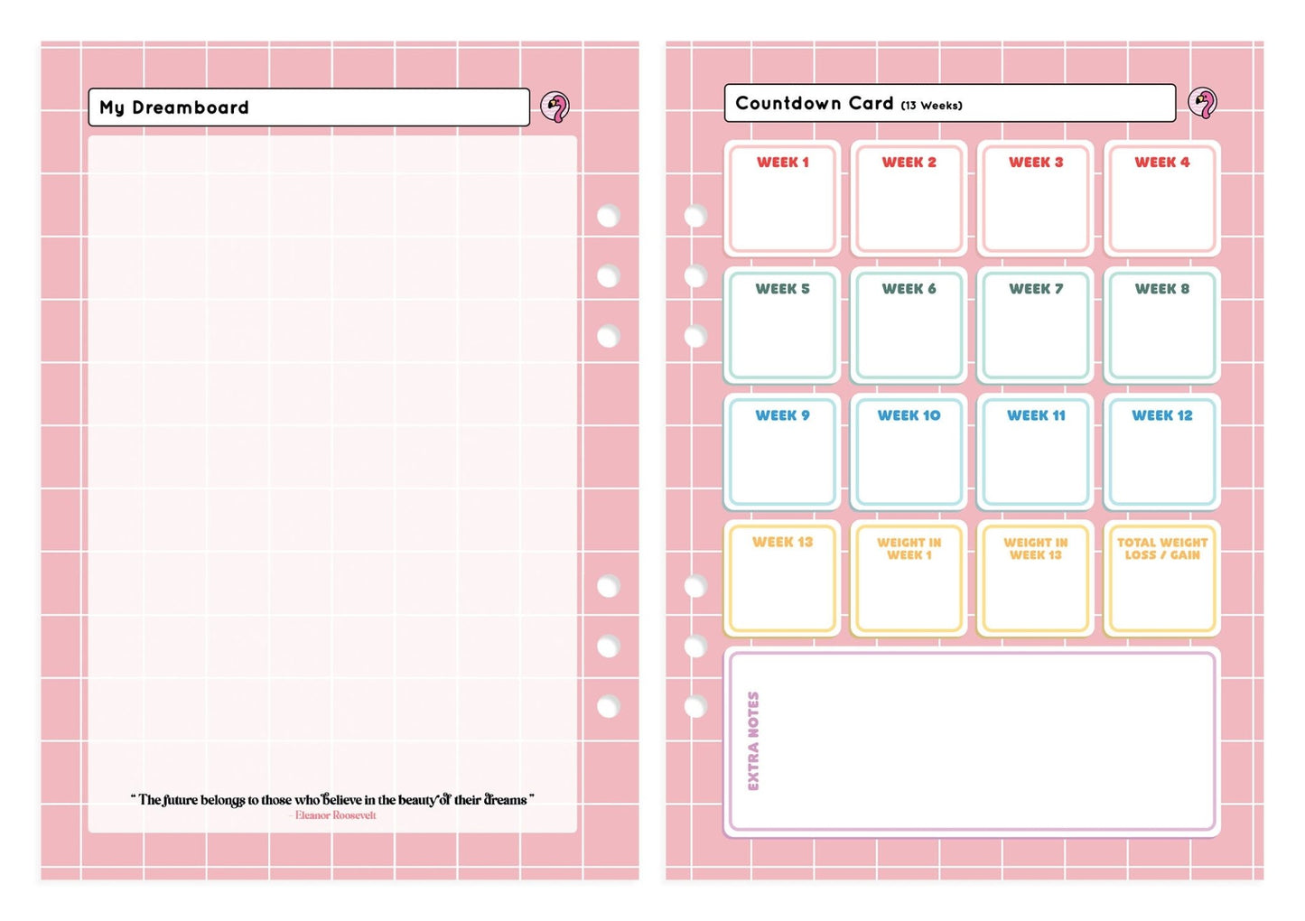 Slimming World - Compact - Organiser Refill - Fabulous Planning - P4 - SW3 - 7WK - REFILL