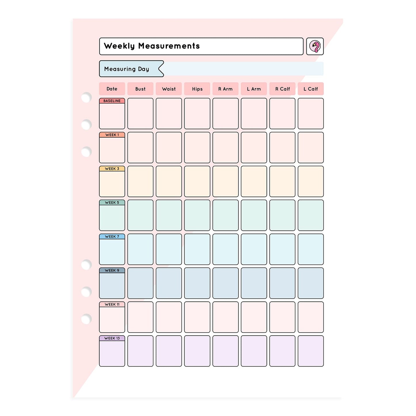 Slimming World - Spacious - Organiser Refill - Fabulous Planning - P4 - SP3 - 7WK - REFILL