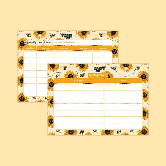 Sunflower Meal Planner Insert - Fabulous Planning - P5 - INS - MP - SUNBEE - 13S