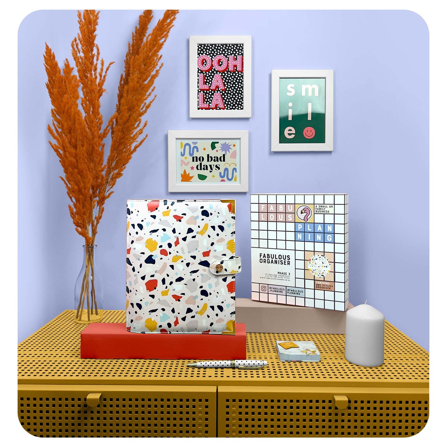 Terrazzo Organiser - Undated Daily Diary P3 - Fabulous Planning - FO - TERRAZZO - PD - EET